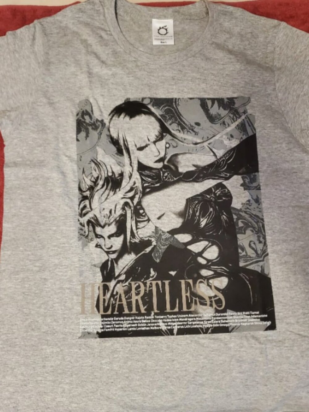 Final Fantasy XIV Omega M & F Heartless Gray Shirt Japanese Size L / US M
